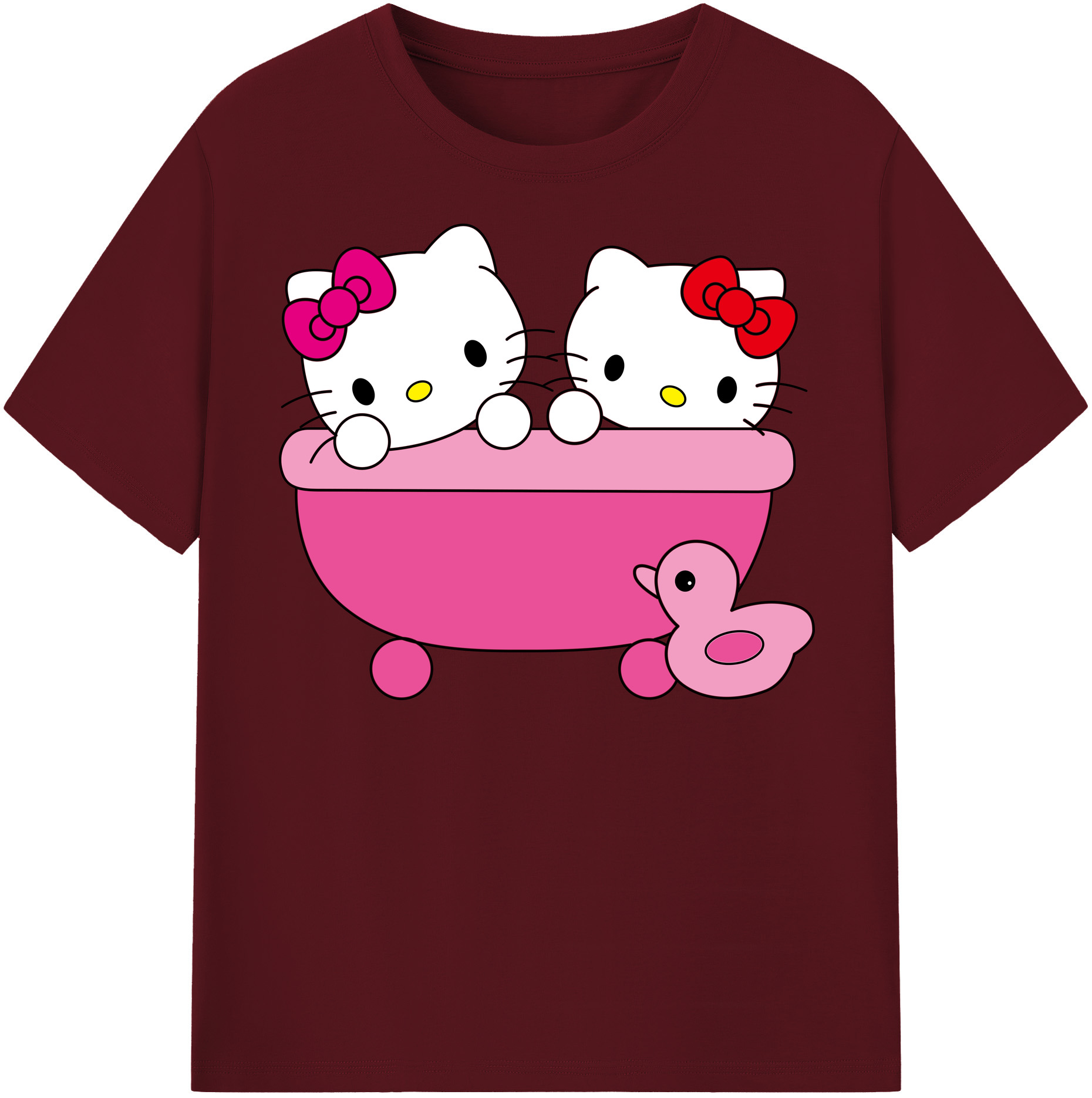 （画像用） Hello Kitty ハローキティ 綿100％半袖Tシャツ（フロントプリント）